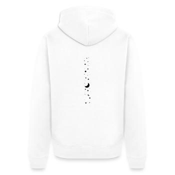Sternenhimmel small - Unisex Premium Bio Zip Hoodie - Weiß - Hinten - Thijin (182cm)