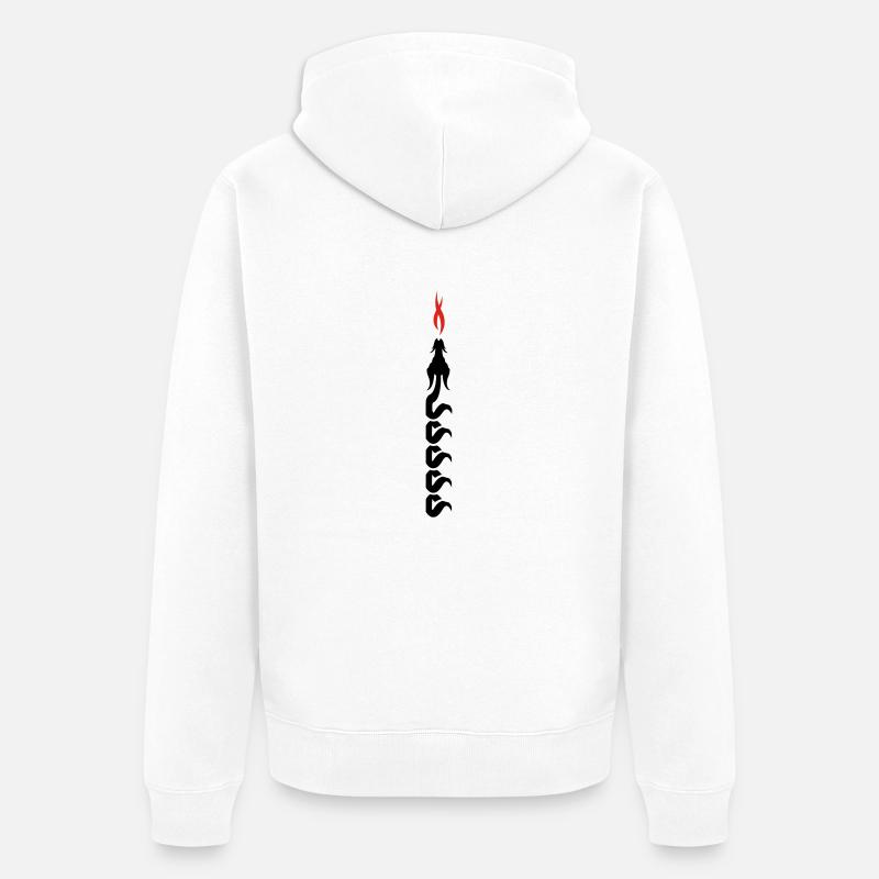 dragon - Veste à capuche bio Premium Unisexe - blanc