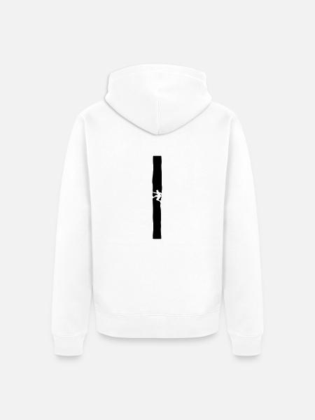 Climber in the fireplace - Unisex Premium Organic Zip Hoodie - white