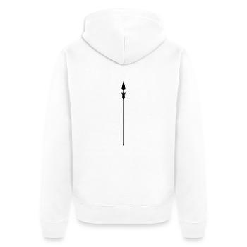 Asia Speer 2 - Unisex Premium Bio Zip Hoodie - Weiß - Hinten - Thijin (182cm)