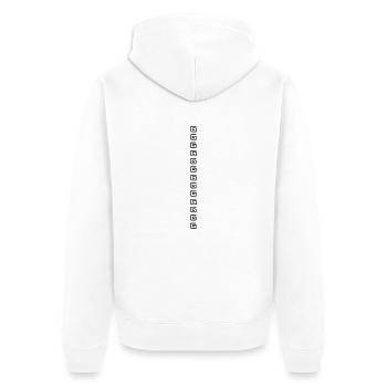 Motif en spirale carrée - Veste à capuche bio Premium Unisexe - blanc - Dos - Thijin (182cm)