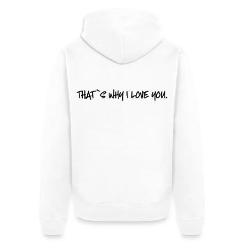 l'amour - Veste à capuche bio Premium Unisexe - blanc - Dos - Thijin (182cm)