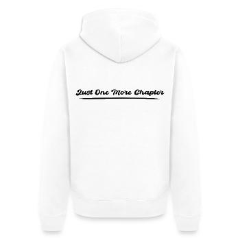 Ein weiteres Kapitel - Unisex Premium Bio Zip Hoodie - Weiß - Hinten - Thijin (182cm)