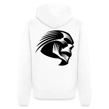 Art moderne de crâne (frais de crâne) - Veste à capuche bio Premium Unisexe - blanc - Dos - Thijin (182cm)