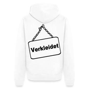 Party Shirt ,Feiern , Karneval, Verkleidet(25) - Unisex Premium Bio Zip Hoodie - Weiß - Hinten - Thijin (182cm)