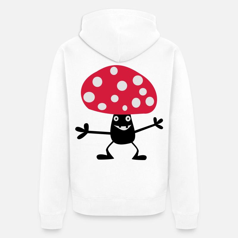 Toadstool vilain - Veste à capuche bio Premium Unisexe - blanc