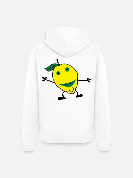 lemons man - Unisex Premium Organic Zip Hoodie - white