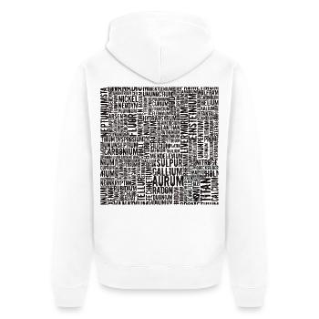 Chemische Elemente... - Unisex Premium Bio Zip Hoodie - Weiß - Hinten - Thijin (182cm)