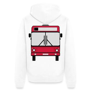 Busfahrer Bus Omnibus Schulbus Bus , Stadtbus (25) - Unisex Premium Bio Zip Hoodie - Weiß - Hinten - Thijin (182cm)
