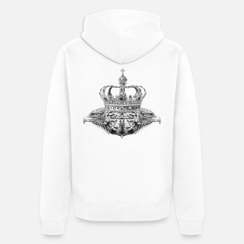 Double eagle - Veste à capuche bio Premium Unisexe - blanc