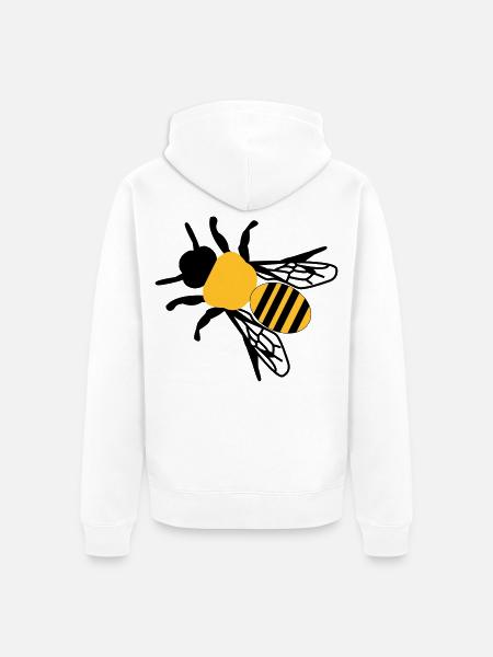 Biene klein - Unisex Premium Bio Zip Hoodie - Weiß