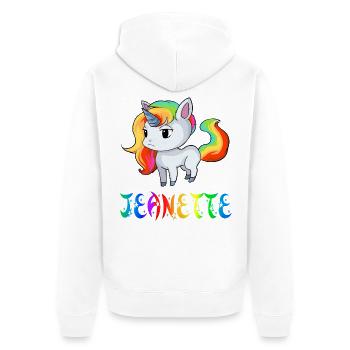 Jeanette Einhorn - Veste à capuche bio Premium Unisexe - blanc - Dos - Thijin (182cm)