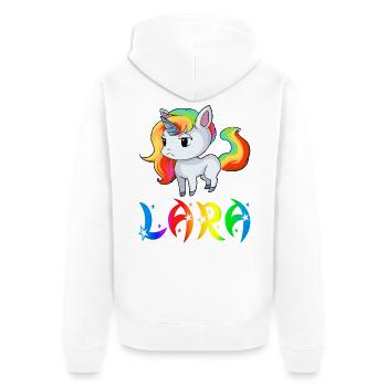 Lara Einhorn - Veste à capuche bio Premium Unisexe - blanc - Dos - Thijin (182cm)