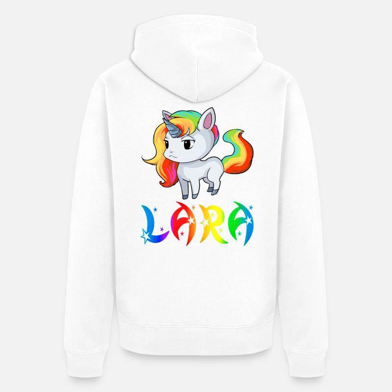 Lara Einhorn - Veste à capuche bio Premium Unisexe - blanc