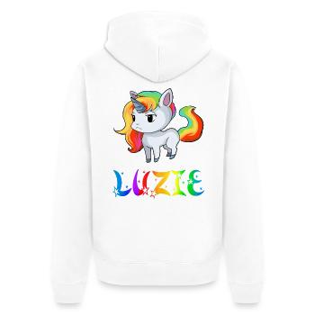Luzie Einhorn - Veste à capuche bio Premium Unisexe - blanc - Dos - Thijin (182cm)