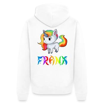 Frank Einhorn - Unisex Premium Organic Zip Hoodie - white - Back - Thijin (182cm)