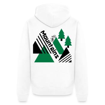 VTT Montagnes - Veste à capuche bio Premium Unisexe - blanc - Dos - Thijin (182cm)