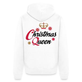 Weihnachten - Unisex Premium Bio Zip Hoodie - Weiß - Hinten - Thijin (182cm)