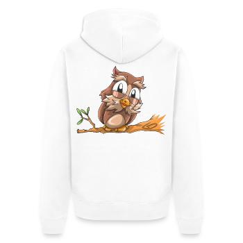 rire Chouette - Veste à capuche bio Premium Unisexe - blanc - Dos - Thijin (182cm)