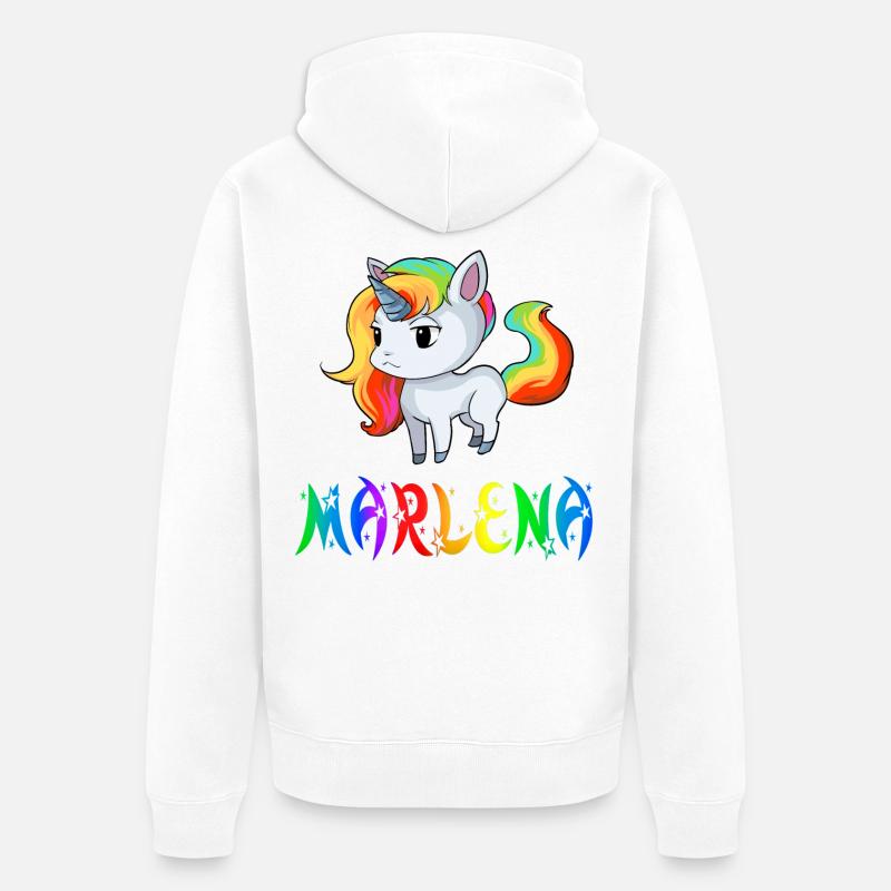 Unicorn Marlena - Veste à capuche bio Premium Unisexe - blanc