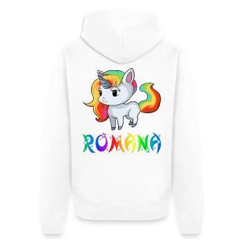 Unicorn Romana - Veste à capuche bio Premium Unisexe - blanc - Dos - Thijin (182cm)