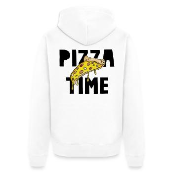 Pizza Time - Veste à capuche bio Premium Unisexe - blanc - Dos - Thijin (182cm)