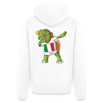 Italie tortue tamponnant - Veste à capuche bio Premium Unisexe - blanc - Dos - Thijin (182cm)