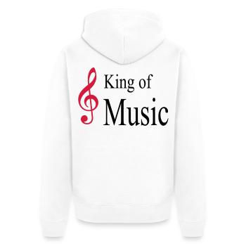 musik - Unisex Premium Bio Zip Hoodie - Weiß - Hinten - Thijin (182cm)