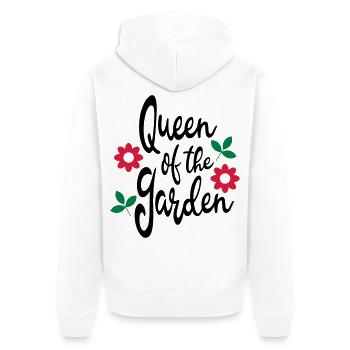 Gärtnerin - Unisex Premium Bio Zip Hoodie - Weiß - Hinten - Thijin (182cm)