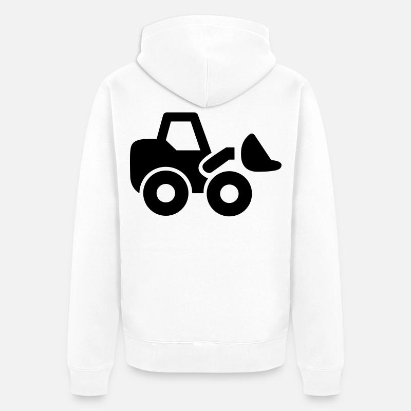 Bagger - Unisex Premium Bio Zip Hoodie - Weiß