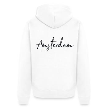 Amsterdam - Veste à capuche bio Premium Unisexe - blanc - Dos - Thijin (182cm)