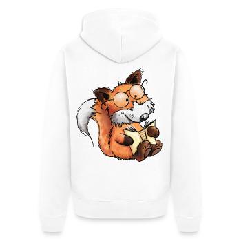 Sly Books Fox Je lis I Comic Animals - Veste à capuche bio Premium Unisexe - blanc - Dos - Thijin (182cm)