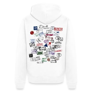 Globetrotter II - Veste à capuche bio Premium Unisexe - blanc - Dos - Thijin (182cm)