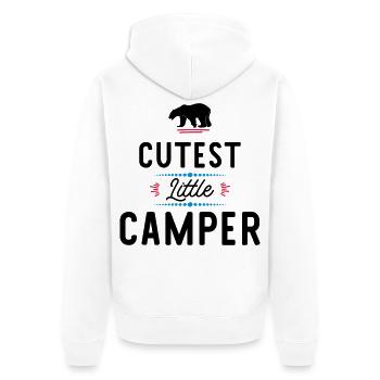 camper - Unisex Premium Organic Zip Hoodie - white - Back - Thijin (182cm)