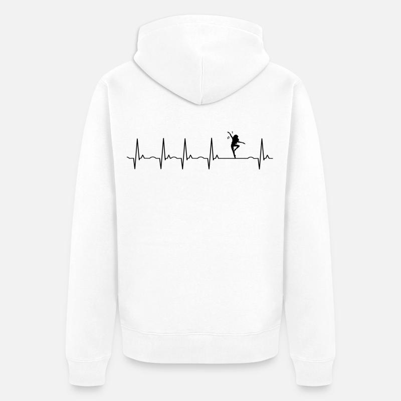 danse - Veste à capuche bio Premium Unisexe - blanc