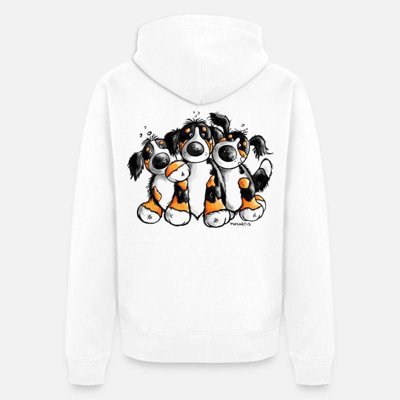 Bouvier Bernois - Chiens - Veste à capuche bio Premium Unisexe - blanc