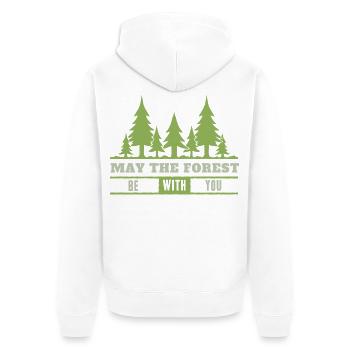 Forest Ranger Forest Bûcheron Tann Nature Cadeau - Veste à capuche bio Premium Unisexe - blanc - Dos - Thijin (182cm)