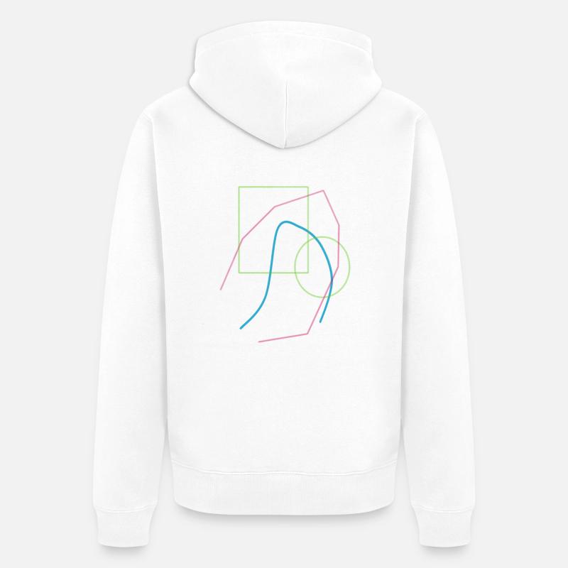 Modèle abstrait - Veste à capuche bio Premium Unisexe - blanc