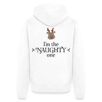 Christmas - Unisex Premium Organic Zip Hoodie - white - Back - Thijin (182cm)