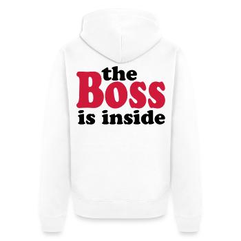 chef - Unisex Premium Organic Zip Hoodie - white - Back - Thijin (182cm)