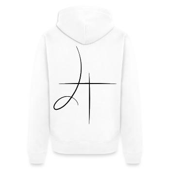 La terre - Veste à capuche bio Premium Unisexe - blanc - Dos - Thijin (182cm)