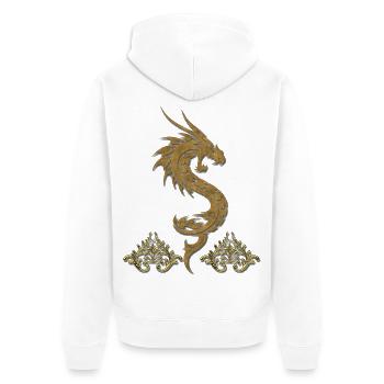 merveilleux dragon chinois - Veste à capuche bio Premium Unisexe - blanc - Dos - Thijin (182cm)