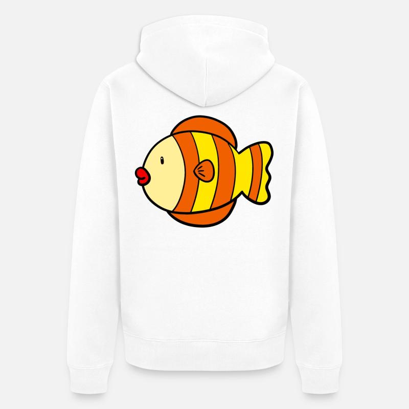 Poisson doux - Veste à capuche bio Premium Unisexe - blanc