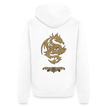 Merveilleux dragon chinois - Veste à capuche bio Premium Unisexe - blanc - Dos - Thijin (182cm)