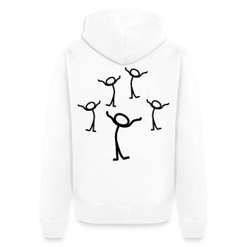 Comic - Unisex Premium Bio Zip Hoodie - Weiß - Hinten - Thijin (182cm)