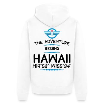 Hawaï - Veste à capuche bio Premium Unisexe - blanc - Dos - Thijin (182cm)