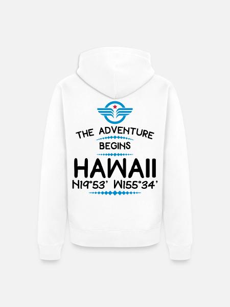 Hawaï - Veste à capuche bio Premium Unisexe - blanc