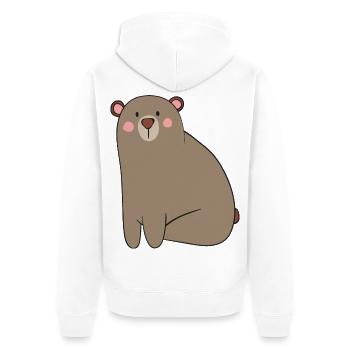 Ours - Veste à capuche bio Premium Unisexe - blanc - Dos - Thijin (182cm)