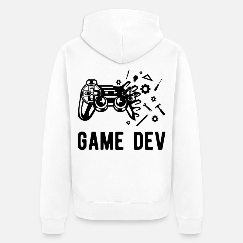 Game Dev - Veste à capuche bio Premium Unisexe - blanc