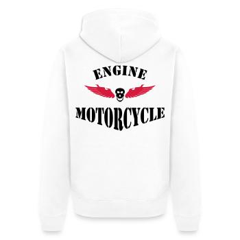 biker - Veste à capuche bio Premium Unisexe - blanc - Dos - Thijin (182cm)